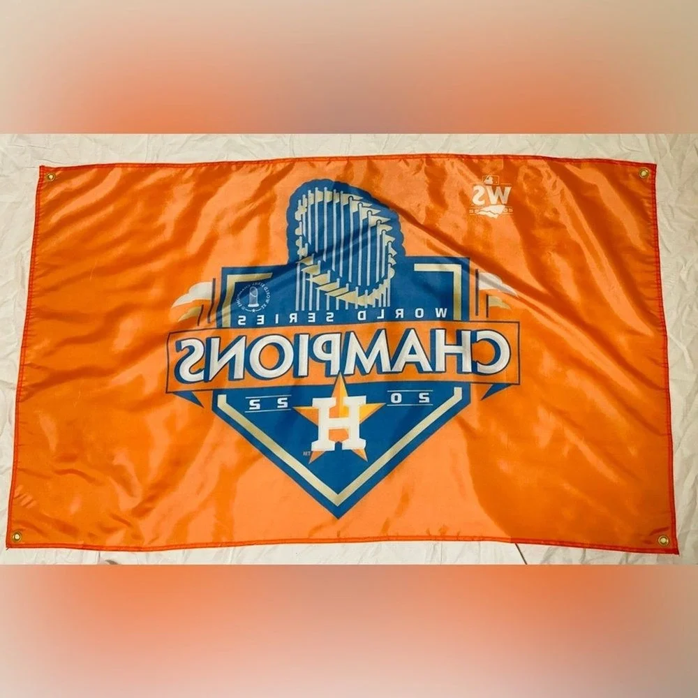 Houston Astros Flag 3'x5' Orange 2022 World Series Champions Banner Decor Banner